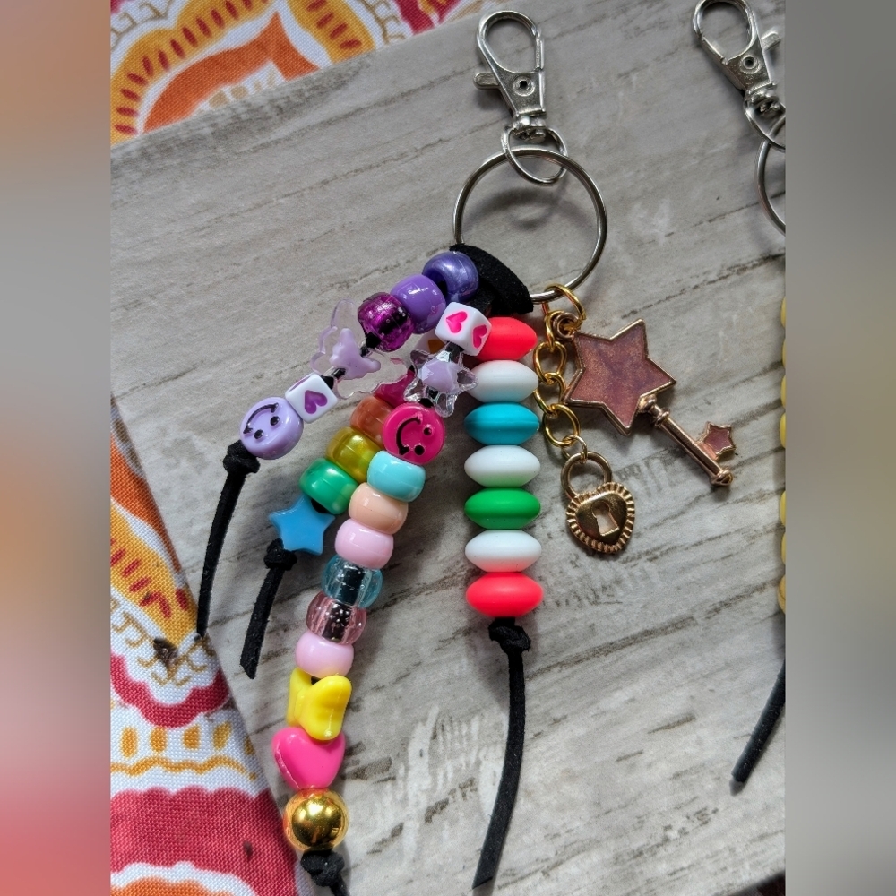 Colorful Beaded Keychain/Bag Charm